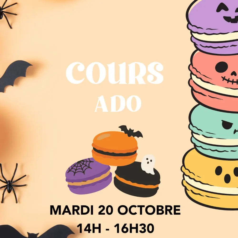 Cours de pâtisserie ado MACARONS d'Halloween du 20/10